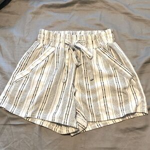 Striped Linen Shorts